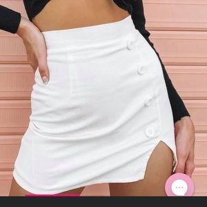 white jean skirt